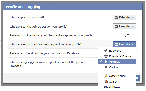 Privacy and Facebook tagging