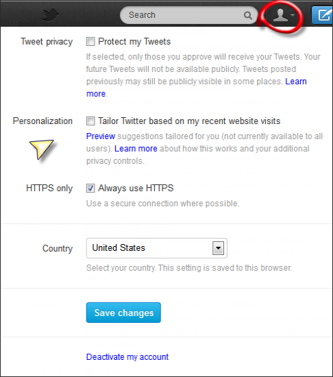 Turn off Twitter eco-tracking